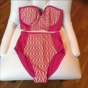 Panache High Rise Crisscross Back Swimsuit